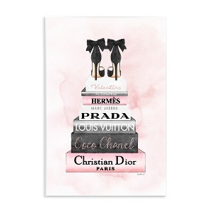 Stupell Industries Black Heels on Bookstack, 13" x 19" - 1 of 4