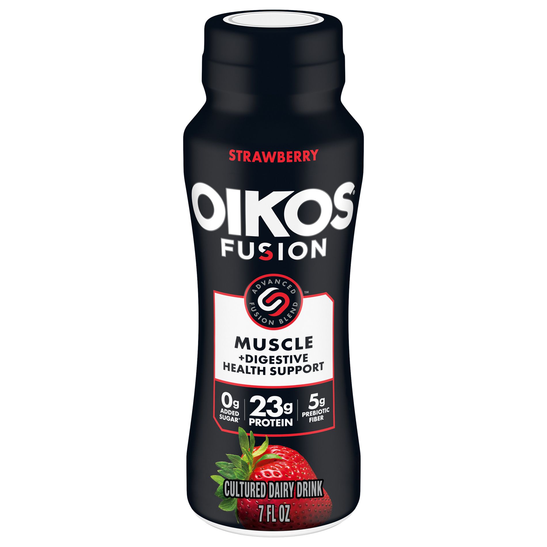 Oikos Fusion Strawberry Cultured Dairy Drink - 7 fl oz