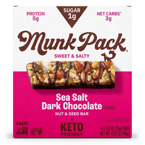 Munk Pack Sea Salt Dark Chocolate Nut & Seed Bar - 4ct - image 1 of 4