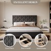 Queen Size Bed Frame, Upholstered Platform Bed Frame With Height Adjustable Headboard, Wood Slats Support, No Box Spring Needed, Noise Free - 4 of 4