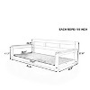 Patio Wooden Twin Size Porch Swing Daybed Frame, Garden Swing Bench with Hemp Ropes for Backyard, Outdoor - ModernLuxe - 3 of 4