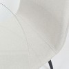 Hana + Bingo 5-Piece Round Clear Glass Dining Table Set with 4 Upholstered Chairs Black Legs - Maison Boucle - 4 of 4