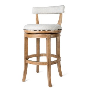 Maven Lane Alexander Swivel Bar Stool with Fabric Upholstery 31" - 1 of 4