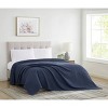 Cannon Twin/Twin XL Heritage Cotton Waffle Blanket Blue: Year Round Comfort, Machine Washable, Gender Neutral - 3 of 3