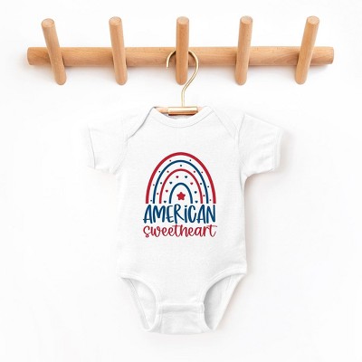 The Juniper Shop American Sweetheart Rainbow Baby Bodysuit