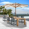 Syemin Patio Accent Chairs, Outdoor Tall Adirondack Chair with High Back, Widened Arms for Backyard, Garden, Yard, Gray, 27.95"*27.09"*45.83" - 3 of 4