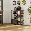 Bakers Rack with Storage Cabinet, 5-Tier Kitchen Organizer with Shelves, Coffee Bar Station - 3 of 4