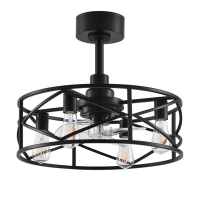 Airsurfer 20'' Black Ceiling Fan with LED Lights and Remote