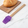 Unique Bargains Basting Brush 28g Wooden Handle Baking Brush Dishwasher Safe Silicone 9.25"x1.5" 1Pcs - 2 of 4
