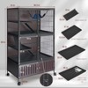 60"H Metal Ferret Cage, 5 Tier Small Animal Cage with Removable Ramps & Hammock, Anti-Chewing Rolling Chinchilla Cage, Pet Crate Furniture - 2 of 4