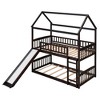 House Shape Twin Over Twin Bunk Bed with Slide - ModernLuxe - 4 of 4