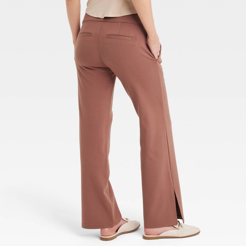 Under Belly Wide Leg Ponte Maternity Pants - Isabel Maternity by Ingrid & Isabel™ Brown, 2 of 6