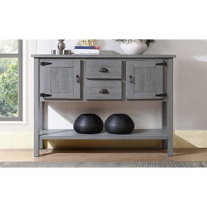 Dexmalle Console Table with 2 Large Drawers and Cabinets and Bottom Shelf - 1 of 4