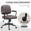 TiramisuBest Light Brown Microfiber Polyester Computer Chair with Swivel Wheels, Adjustable Height, Tilt & Low - Back Support - 4 of 4