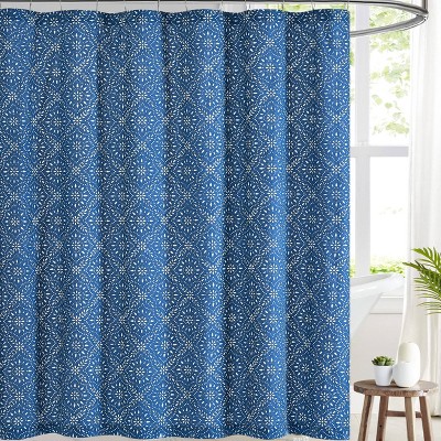 Katrine Shower Curtain Blue - Brooklyn Loom
