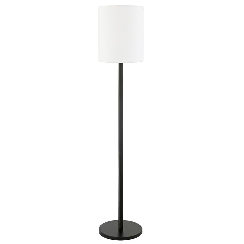 Hampton & Thyme Round Base Floor Lamp with Fabric Shade, 1 of 8