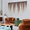 Macrame Wall Hanging Brown Dip - Dyed Large Boho Fiber Art for Living Room Office Decoration 57x41 Inch - 4 of 4