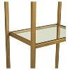 73" Aimee Narrow Etagere - Crosley: Modern Luxury Glass Shelf Unit, Powder-Coated Steel Frame, 4-Tier - 4 of 4