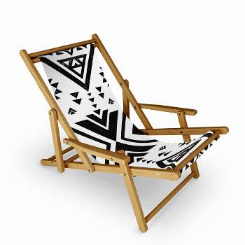 Nature Magick Southwest Geometric Boho Sling Chair - UV-Resistant, Water-Proof, Adjustable Recline, Portable Lounger - Deny Designs