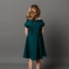 Hope & Henry Girls' Fit and Flare Ponte Dress with Faux Fur, Toddler - 4 of 4
