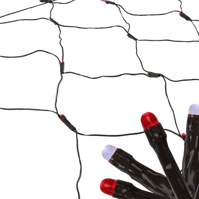 2' x 8' Red and White LED Net Style Outdoor Christmas Tree Lights