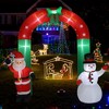 NAYSAYE Inflatable Holiday Decoration Santa Snowman Festive Arch for Christmas Yad, Multicolor, 96.06"*82.68"*28.74" - 2 of 4