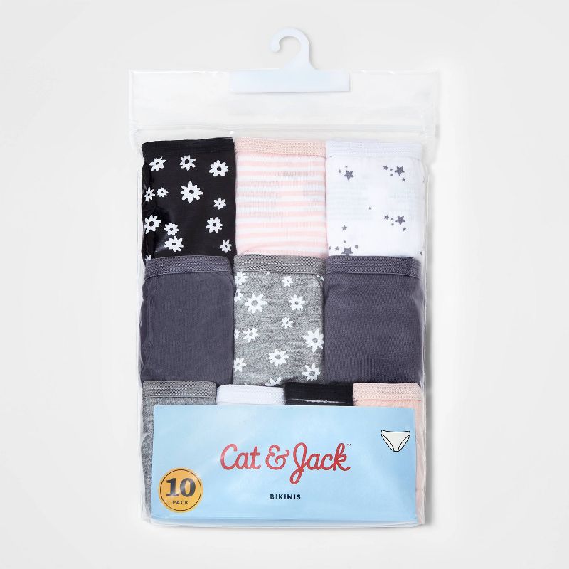 Girls' 10pk Cotton Bikini Underwear - Cat & Jack™, 2 of 2