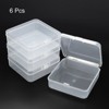 Unique Bargains Square Storage Container with Hinged Lid for Beads Craft 6 Pcs - 3 of 4