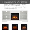 Angel Sar LED Light Fireplace TV Stand with 3 Levels Flame Adjustment, Entertainment Center with Storage Cabinets and Power Outlets - 3 of 4