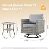 XIZZI Premium Outdoor Swivel Chair Sofa Set in 7 Colors, Modular Patio Seating with Swivel Chairs, Add-Ons Like Coffee Table and Fire Pit - 2 of 4