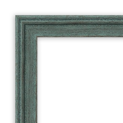 27"x15" Teal Gray Wood Framed Magnetic Board