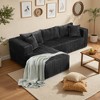 105" L-Shaped Cloud Sofa with Chaise, Modular Plush Sectional, Beige White,Black,Grey,No Assembly - 2 of 4