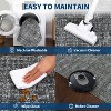 Solid Textured Area Rug, Machine Washable Modern Accent Carpet, Soft Low-Pile Indoor Floor Mat for Bedroom, Kitchen, Office - 4 of 4