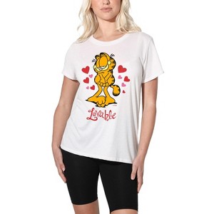 Women's Garfield Lovable Loose T-Shirt - 1 of 4