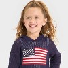 Toddler Girls' Americana Flag Sweater - Cat & Jack™ Navy Blue - 2 of 4