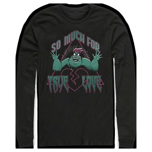 Men's The Little Mermaid Ursula So Much For True Love Long Sleeve Shirt - 1 of 4