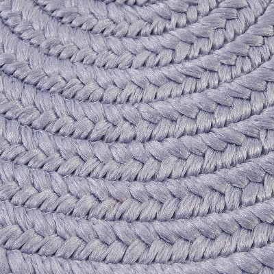 Amethyst Braided Oval Synthetic Rug - Easy Care, Reversible, 2x6 ft