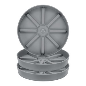 Unique Bargains Plastic Indoor/Outdoor Anti-Rot Water Catcher Tray Plant Saucer 3 Pcs - 1 of 4