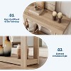 46" Farmhouse Console Table - Narrow Wooden Entryway Table w/ Natural Blonde Finish for Hallway, Foyer & Behind Couch, Easy Assembly - 4 of 4