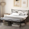 Infans Queen Size Metal Platform Bed Frame w/ Headboard Mattress Foundation Black - 3 of 4