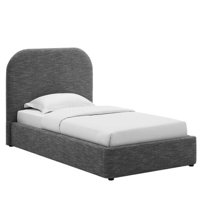 Modway Keynote Upholstered Fabric Curved Twin Platform Bed