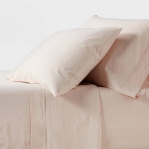 250 Thread Count Organic Percale Sheet Set - Threshold™ - 1 of 4