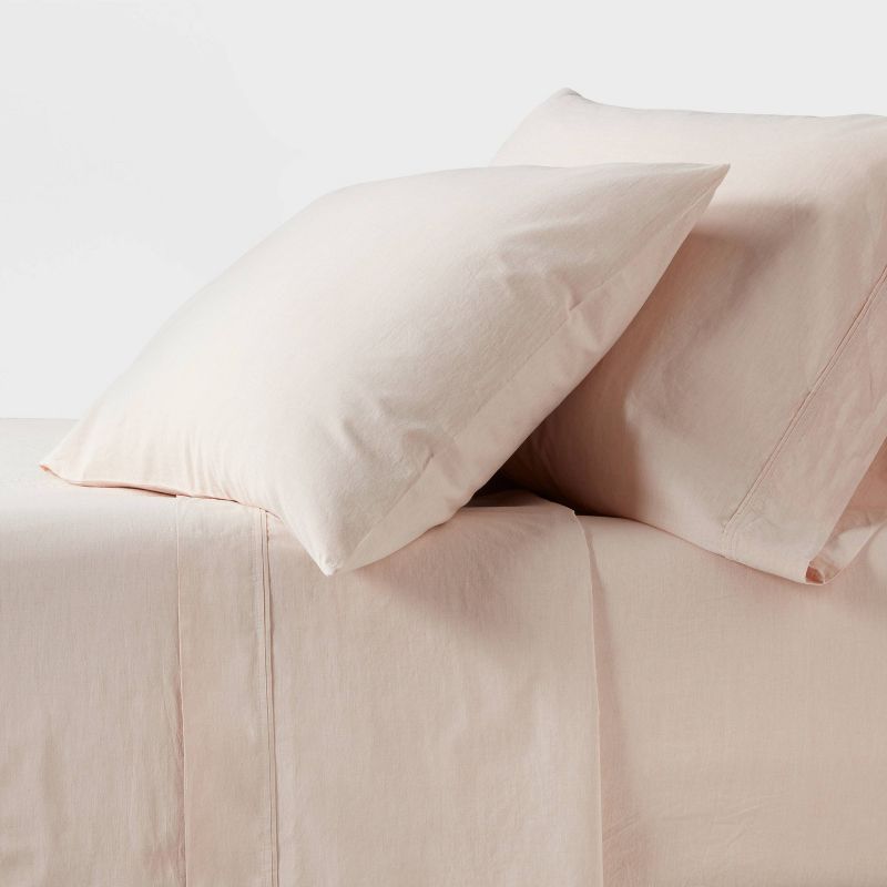 250 Thread Count Organic Percale Sheet Set - Threshold™, 1 of 6
