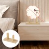 Unique Bargains Detachable Flat Angle Multi-Function Fan Display Stand Wood Color 1 Pc - 4 of 4
