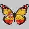 Men's Design By Humans Butterfly Flag Of Spain By GiftsIdeas T-Shirt - 2 of 2