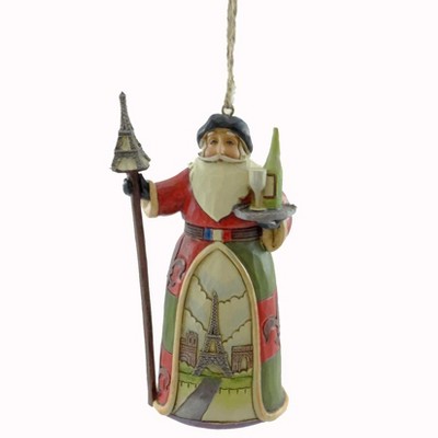 Jim Shore 4.75" French Santa Hanging Ornament France Christmas  -  Tree Ornaments