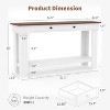 54Inch Entryway Long Console Table with Drawers, Wooden Rectangular Entryway Table w/Open Storage Shelf - 2 of 4