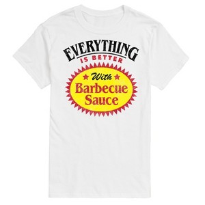Men's - Instant Message - Everything Is Better Barbecue Sauce Label Short Sleeve Graphic T-Shirt - 1 of 4