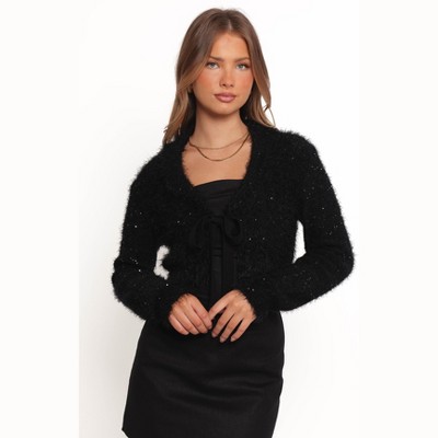 Petal and Pup Capra Fuzzy Tie Front Cardigan