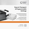 Complete Cuisine 4 Liter Electric Deep Fryer, 1700W Stainless Steel Pot with 3 Fryer Baskets, Lid & Filter, Removable Enameled Tank for Easy Cleaning - 3 of 4